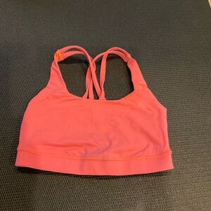 Lululemon Pink Sports Bra with Crossed Straps size 4